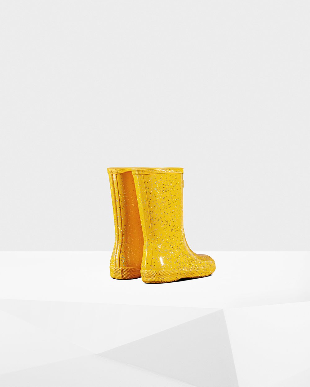 Botas de Lluvia Hunter Niños - Original First Giant Glitter - Amarillos - WRLKGIA-74